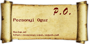 Pozsonyi Oguz névjegykártya